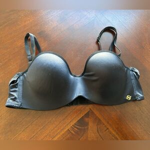 Adrienne Vittadini Bra Size 34C  Black Underwire Adjustable Clasp Back